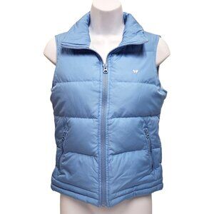 Aeropostale Womens Blue Down Puffer Zip Vest Size XS